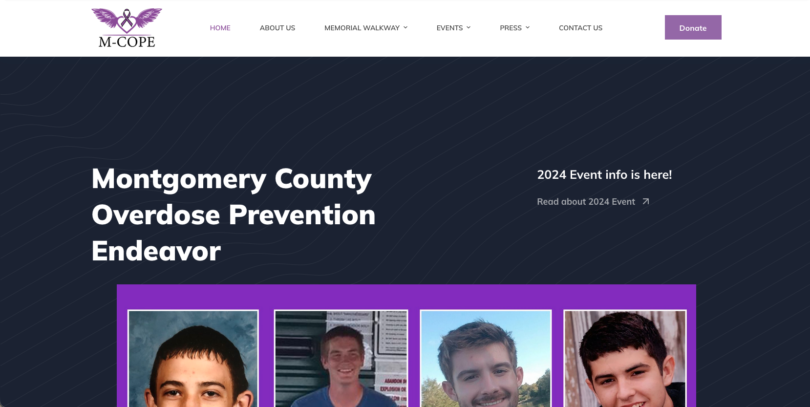 M-COPE website screenshot